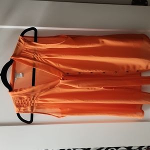 Banana Republic Sheer Orange Blouse